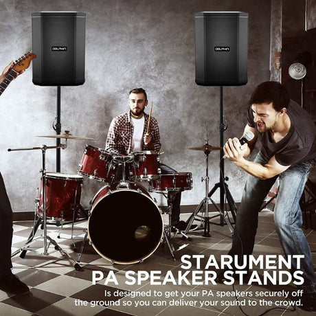 Dolphin ST-200 Speaker Tripod Stand - Adjustable Height from 38" to 79", Maximum Weight Capacity of 110 lbs - Perfect for Audio Setups - Black 5